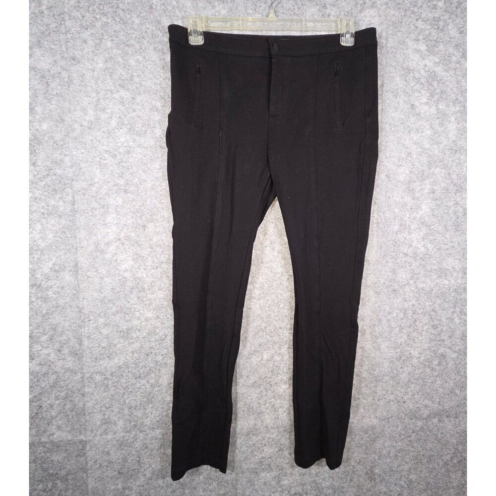 NYDJ Women's Tappered Pants Black Size 12 Zippered Pockets